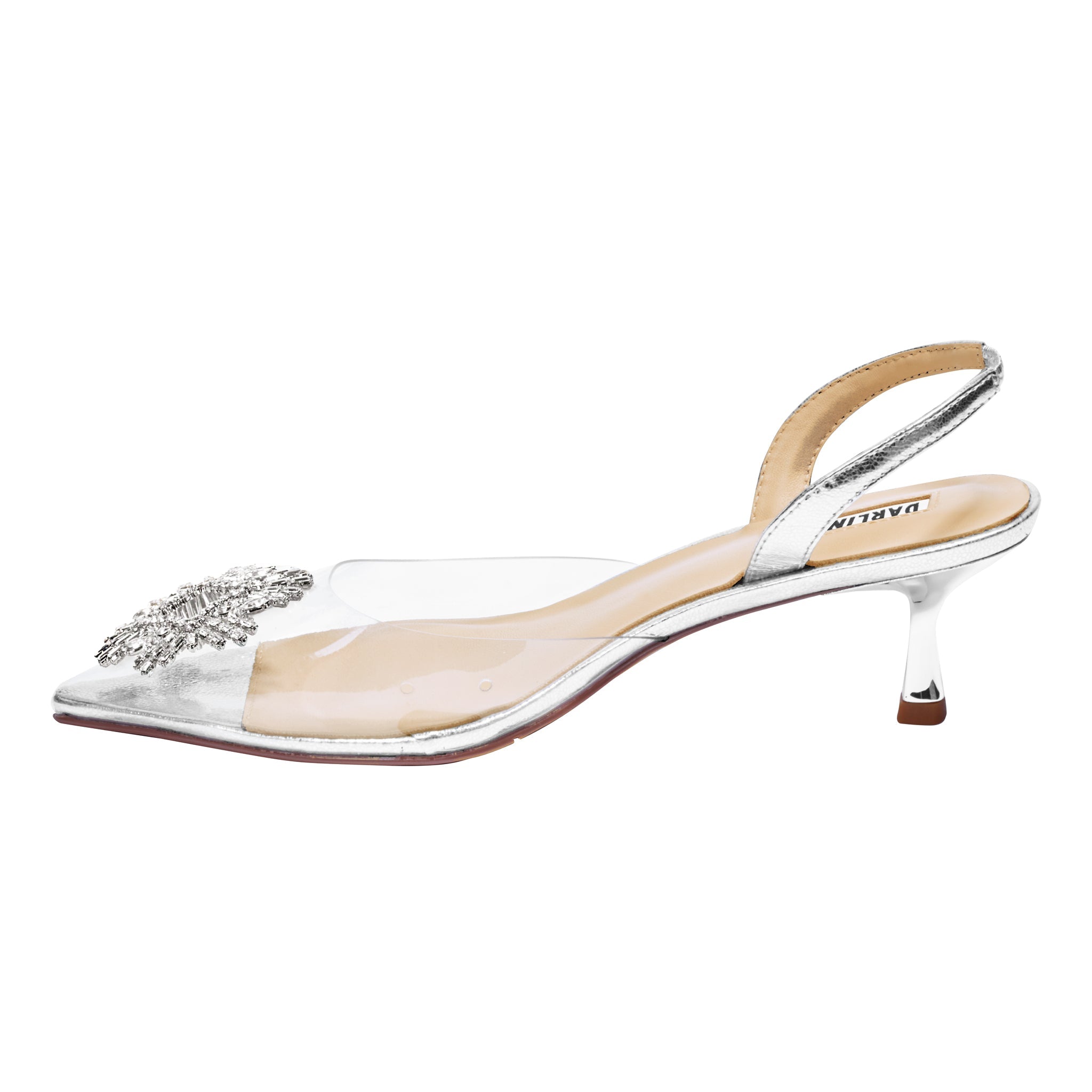 รองเท้าไปงานแต่งสำหรับแขก — 2 Inches Posie Glass Slingback จาก DARLIN | Wedding guest shoes by DARLIN