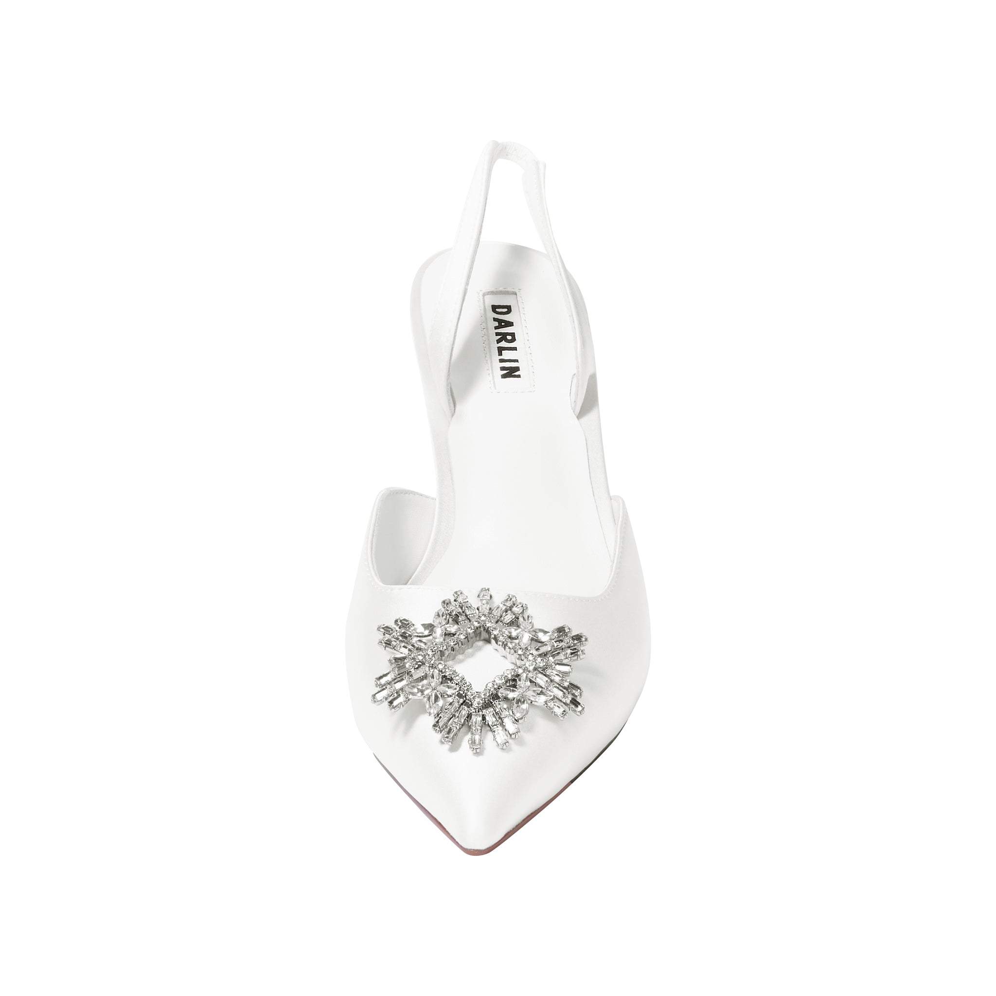 2 INCHES WHITE POSIE SLINGBACK