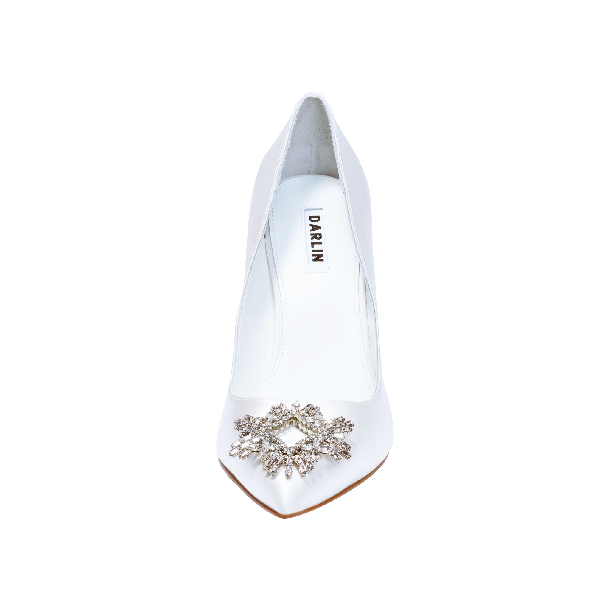 WHITE POSIE PUMP