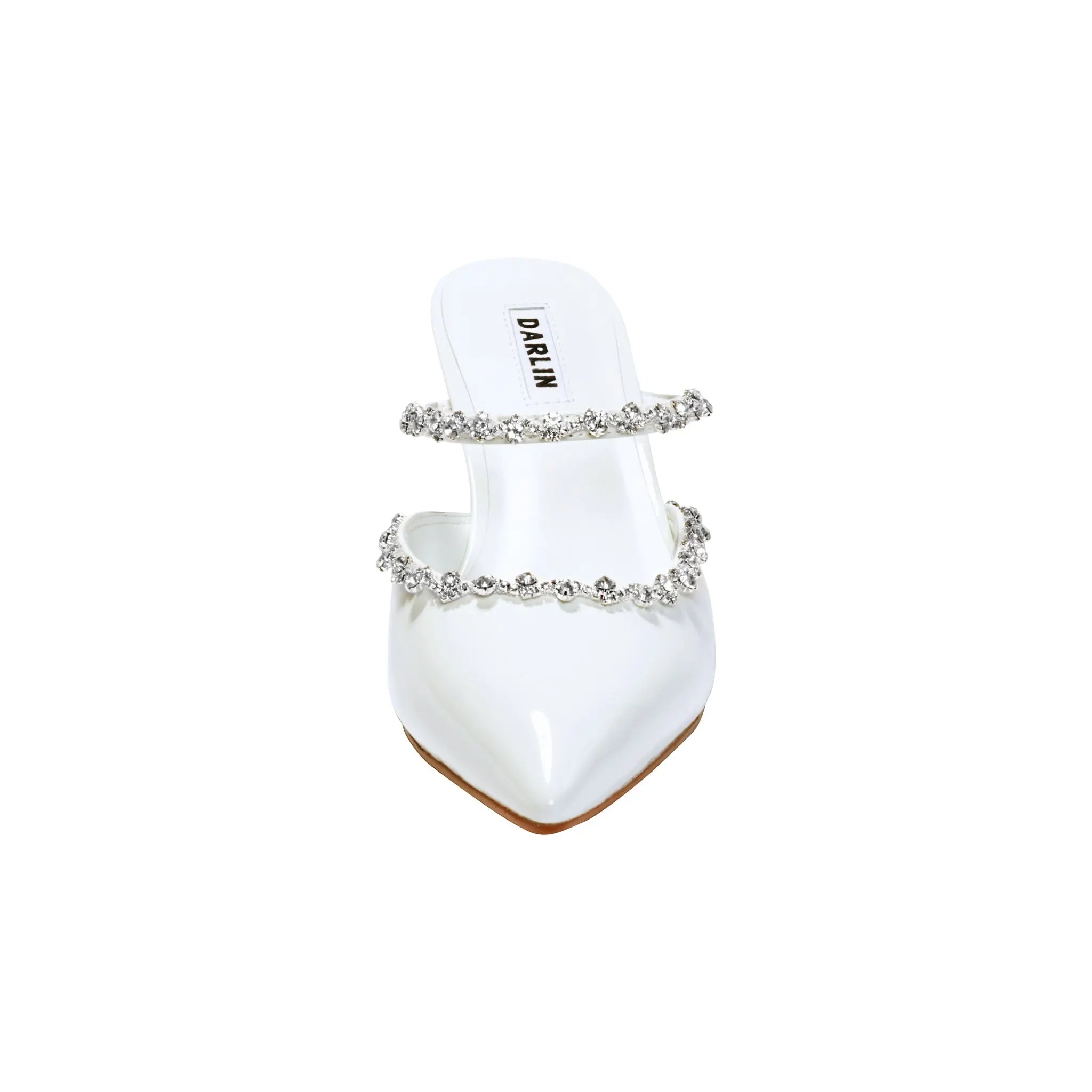 2 INCHES GLOSSY WHITE LEATHER - DARLIN ดาริน