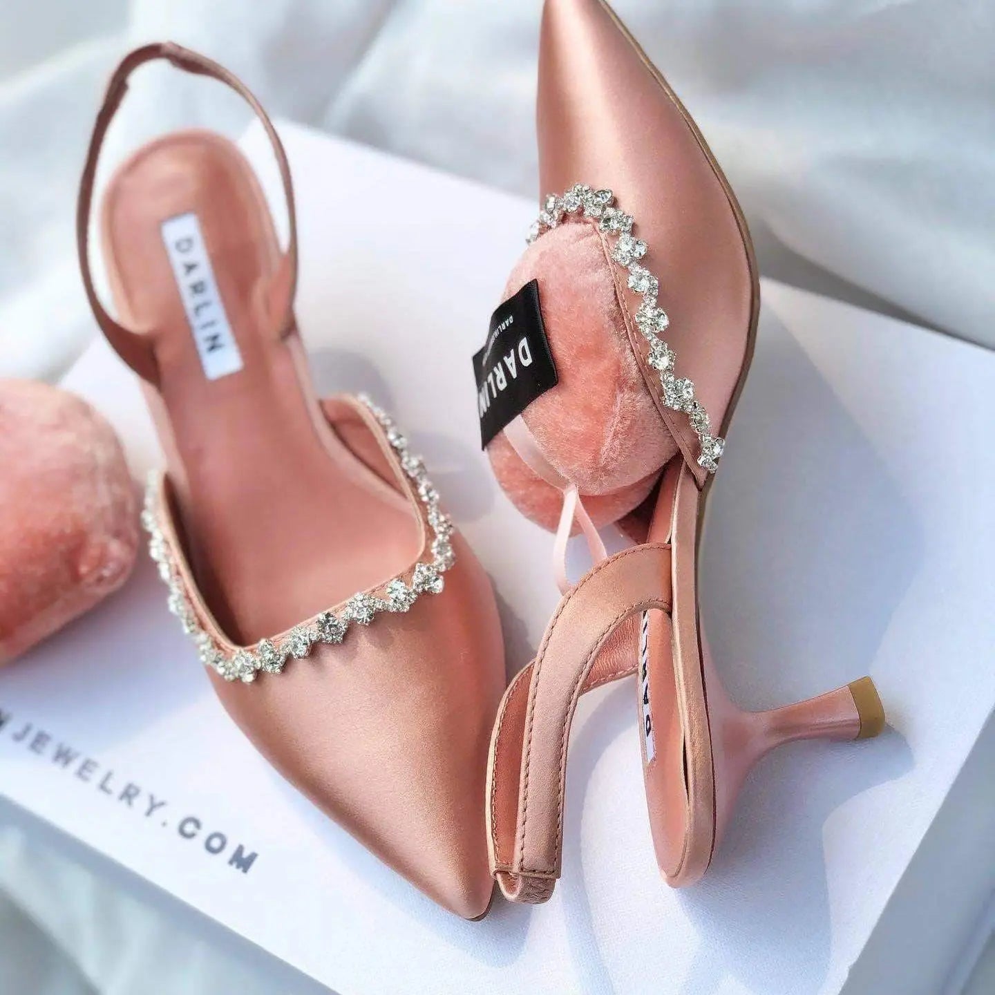 2 INCHES ROSE GOLD SLINGBACK HEEL - DARLIN