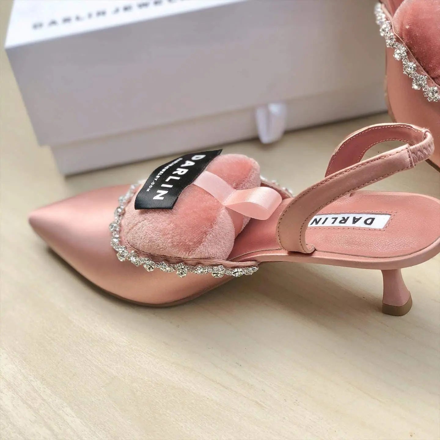 2 INCHES ROSE GOLD SLINGBACK HEEL - DARLIN
