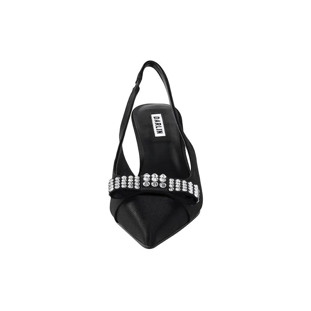 BLACK BOW CLOUD HEEL - DARLIN ดาริน