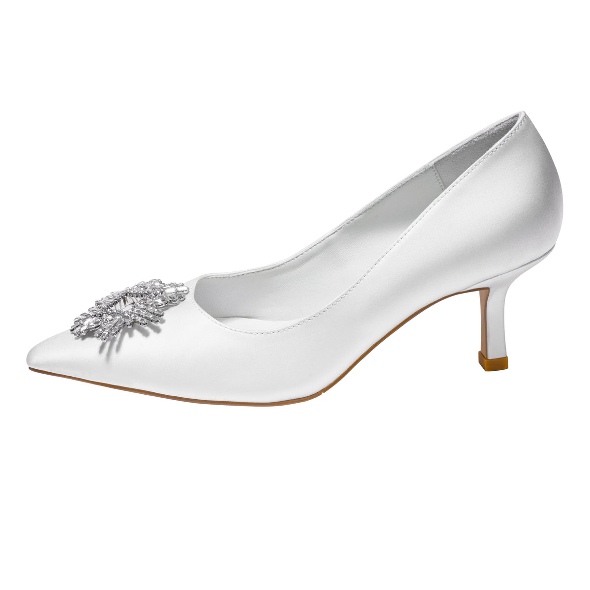 2.5 INCHES WHITE POSIE PUMP