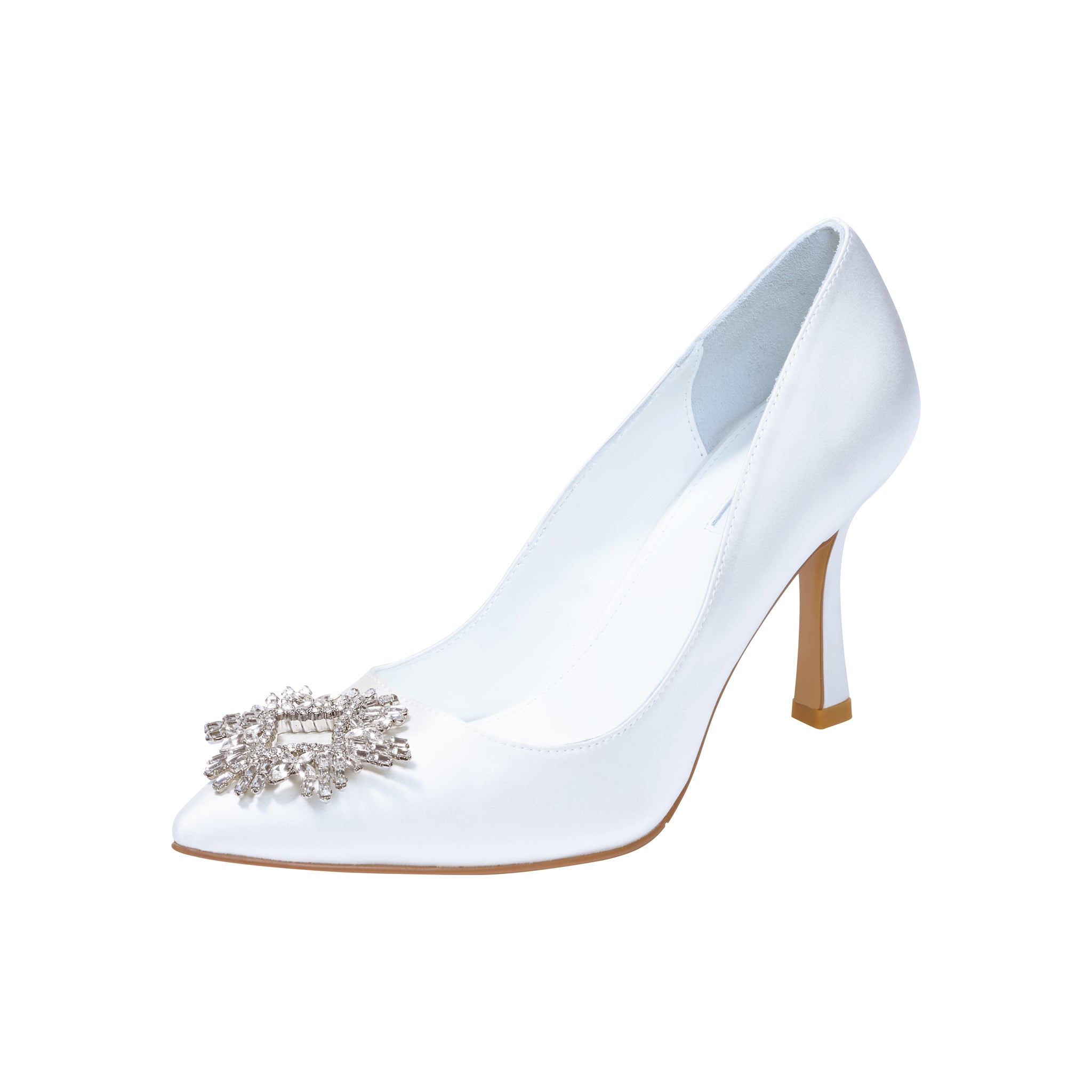 WHITE POSIE PUMP