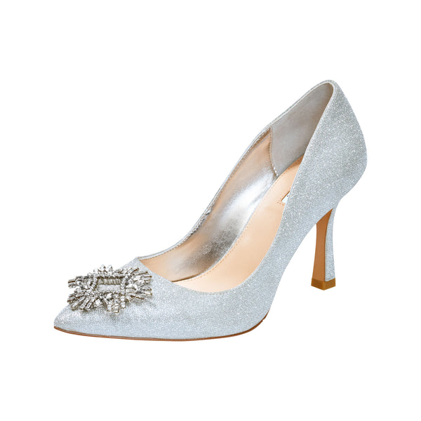 SILVER POSIE 3.5 INCHES HEEL