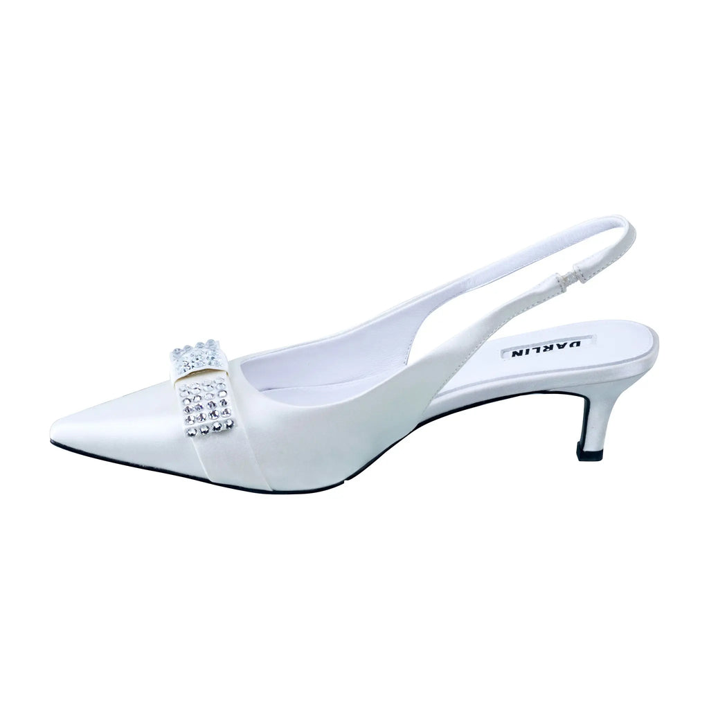D146 2" Off-White Bow Cloud Heel35 - DARLIN ดาริน defect