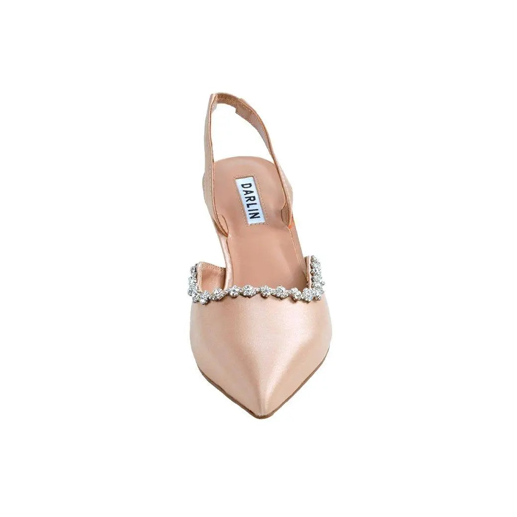 2 INCHES BEIGE SLINGBACK - DARLIN