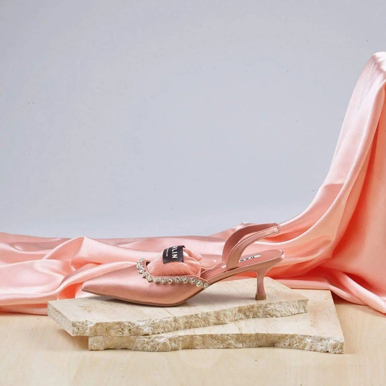 2 INCHES ROSE GOLD SLINGBACK HEEL - DARLIN