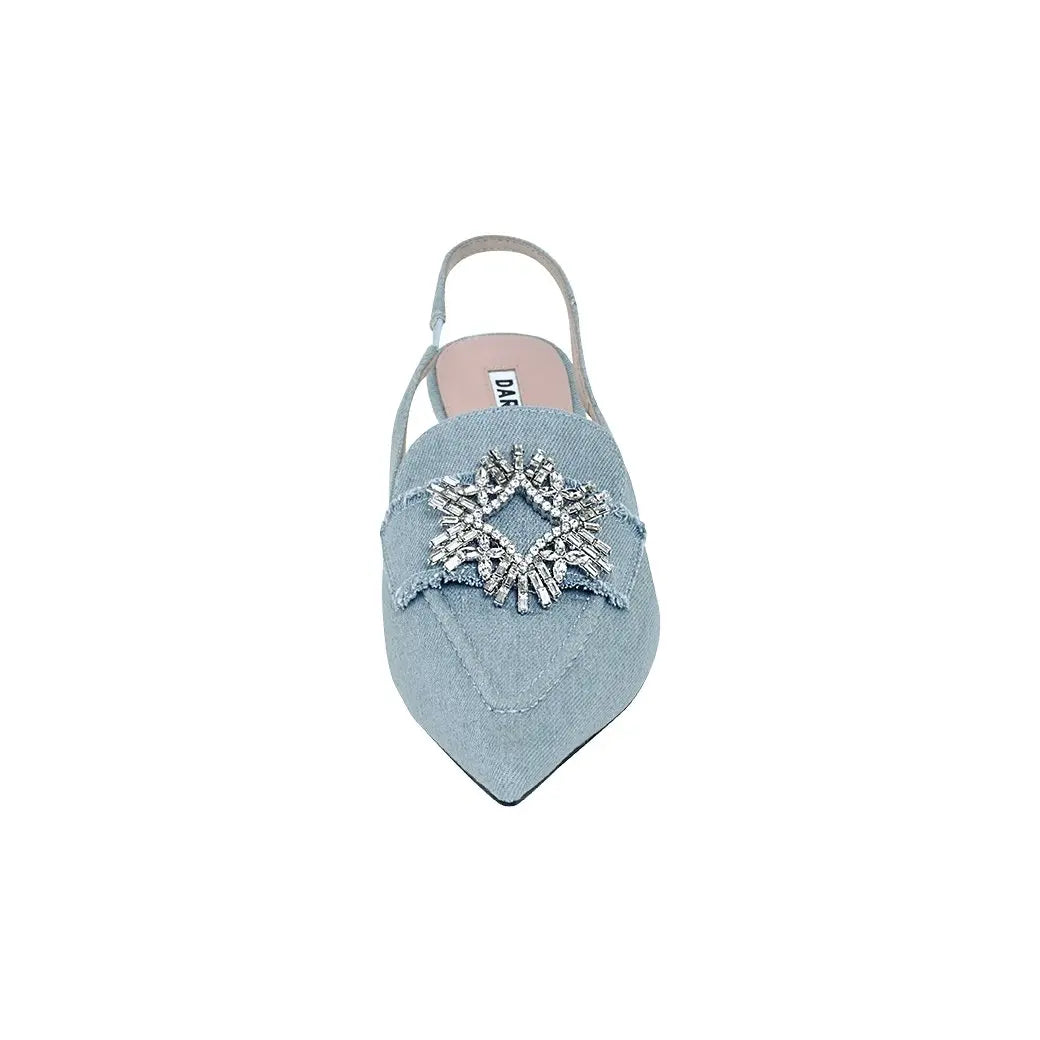 BLUE JEAN POSIE KITTEN HEEL - DARLIN ดาริน